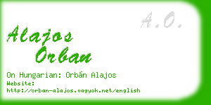 alajos orban business card